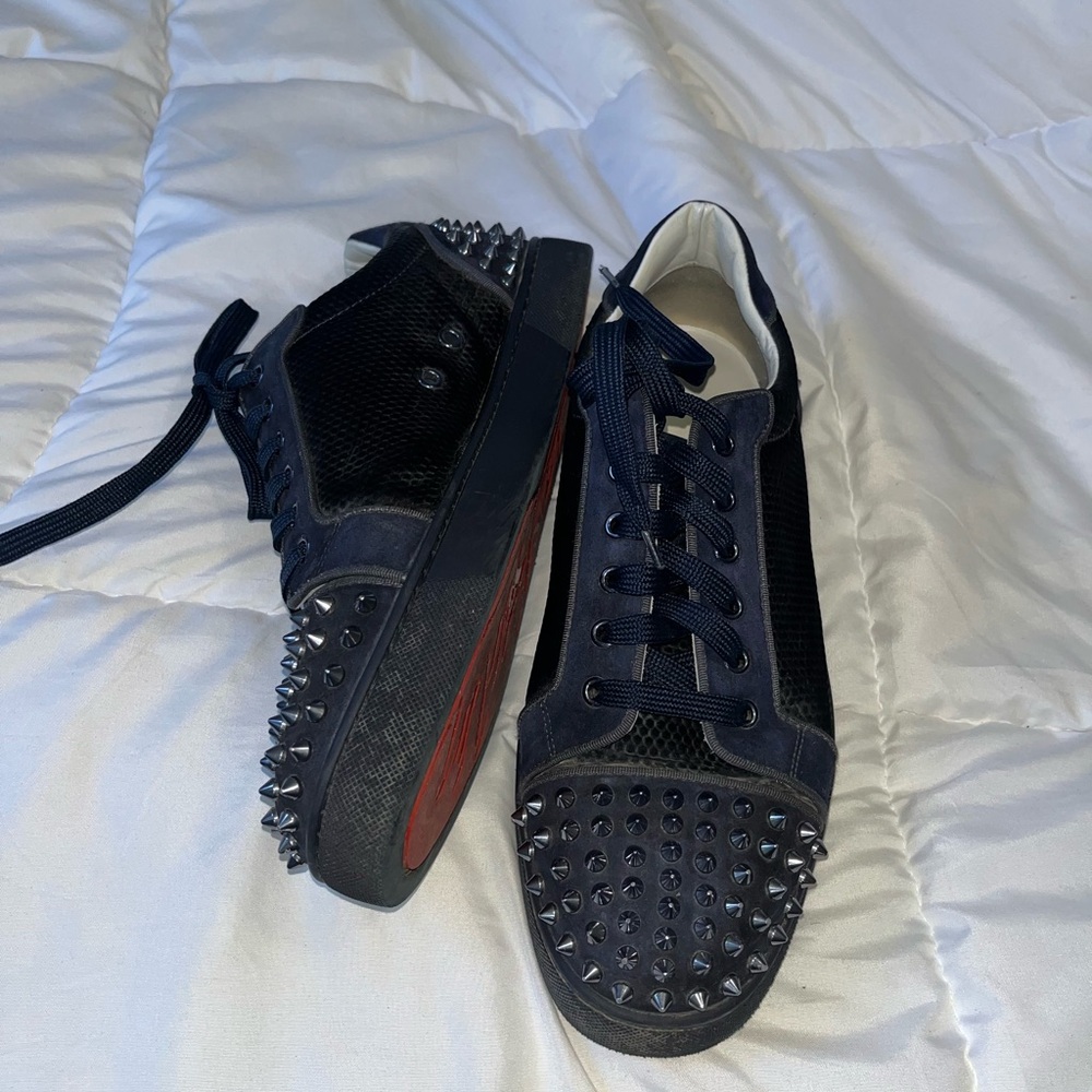Louis Vuitton Black Spiked Sneakers